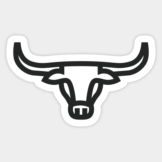 Burly Longhorn Sticker by sombreroinc